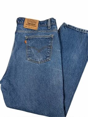 VTG Levi’s 505 Orange Tab Jeans Men’s 42x30 (40x28) Blue Jeans 90s USA Made